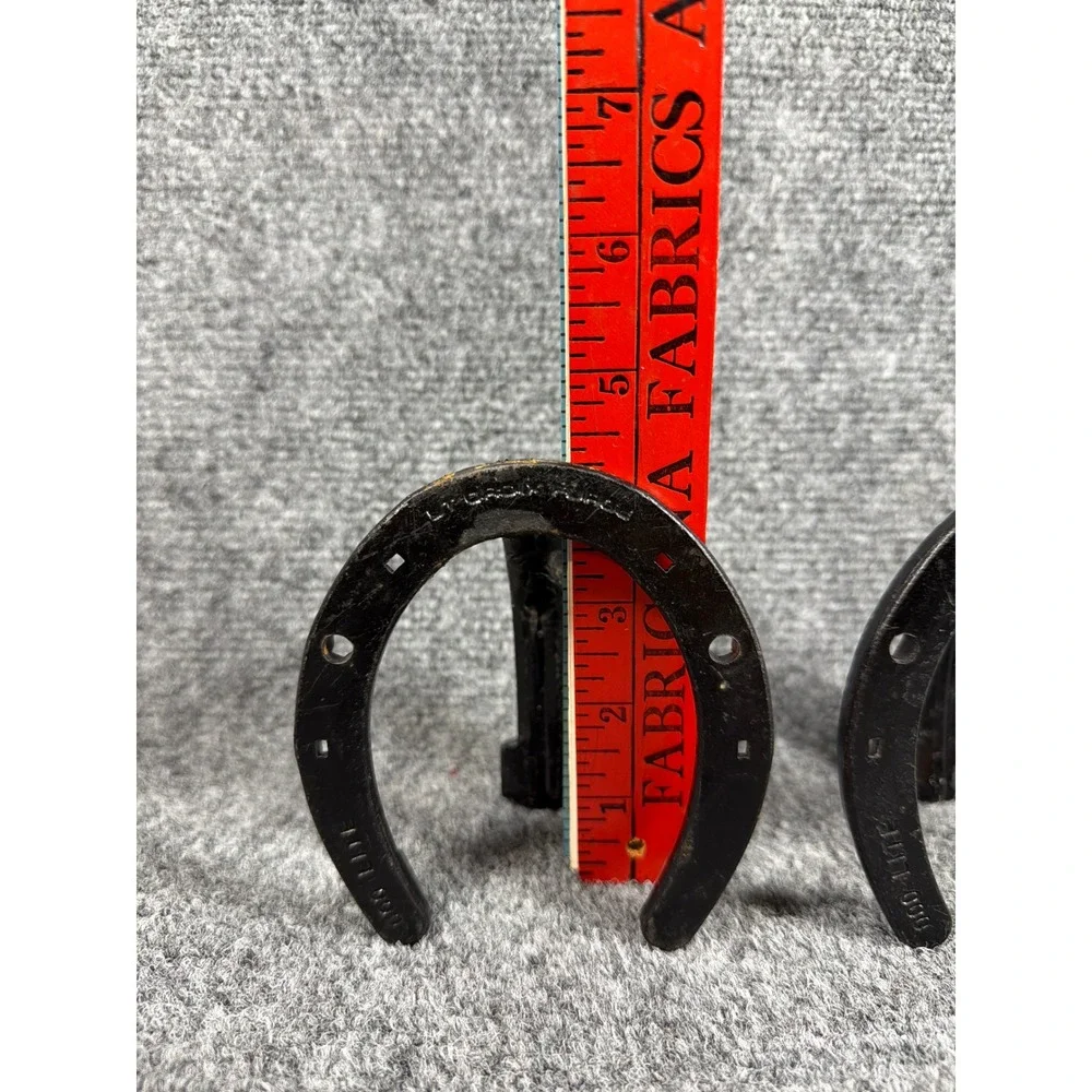 St. Croix Forge Wrought Iron Horseshoe Wall Hooks Set of 2 Rustic Cowboy Decor
